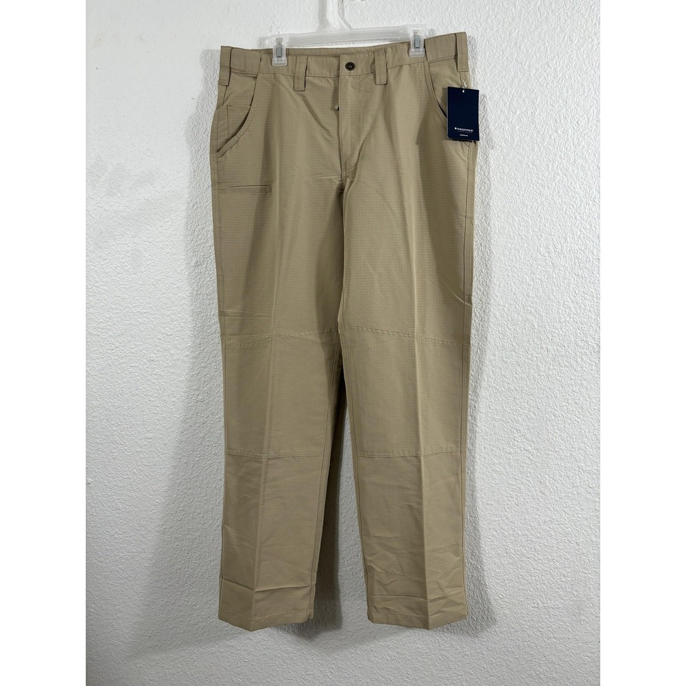 Propper EdgeTec Pants Mens 36x34 Khaki Ripstop Uniform Soil‎ Stain Resistant